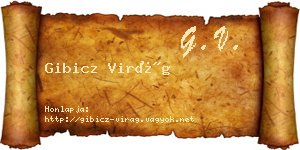 Gibicz Virág névjegykártya